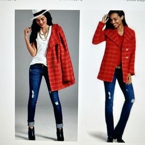 Cabi Scarlet Sloan Tweed Peacoat